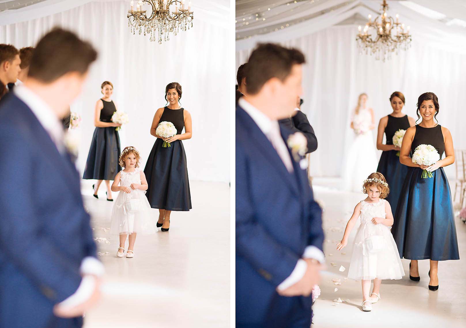bridesmaids-up-aisle-axnoller-dorset-wedding-ceremony-09