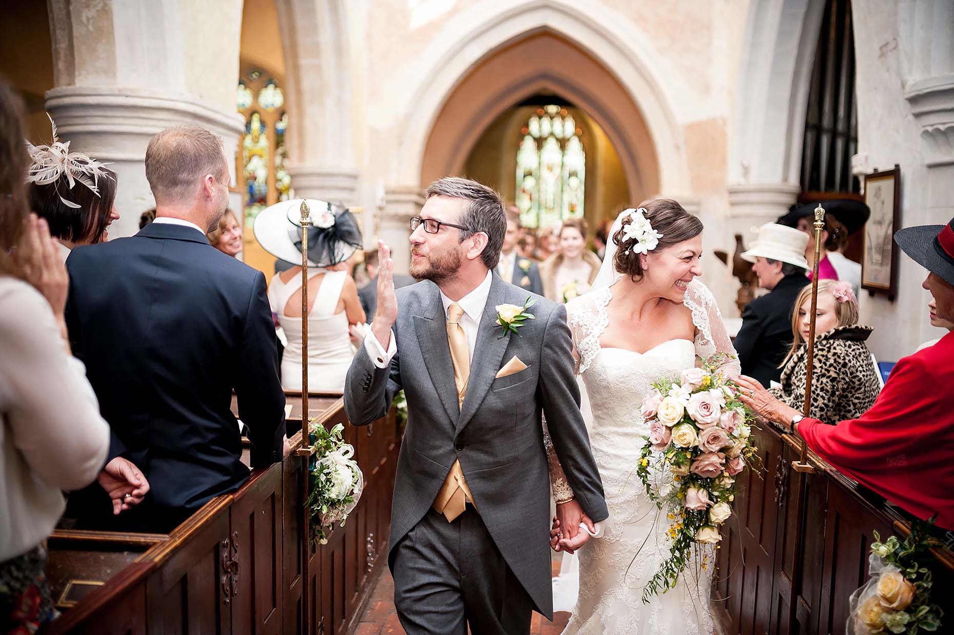 happy-couple-walk-down-aisle-church-wedding-love-devon-33