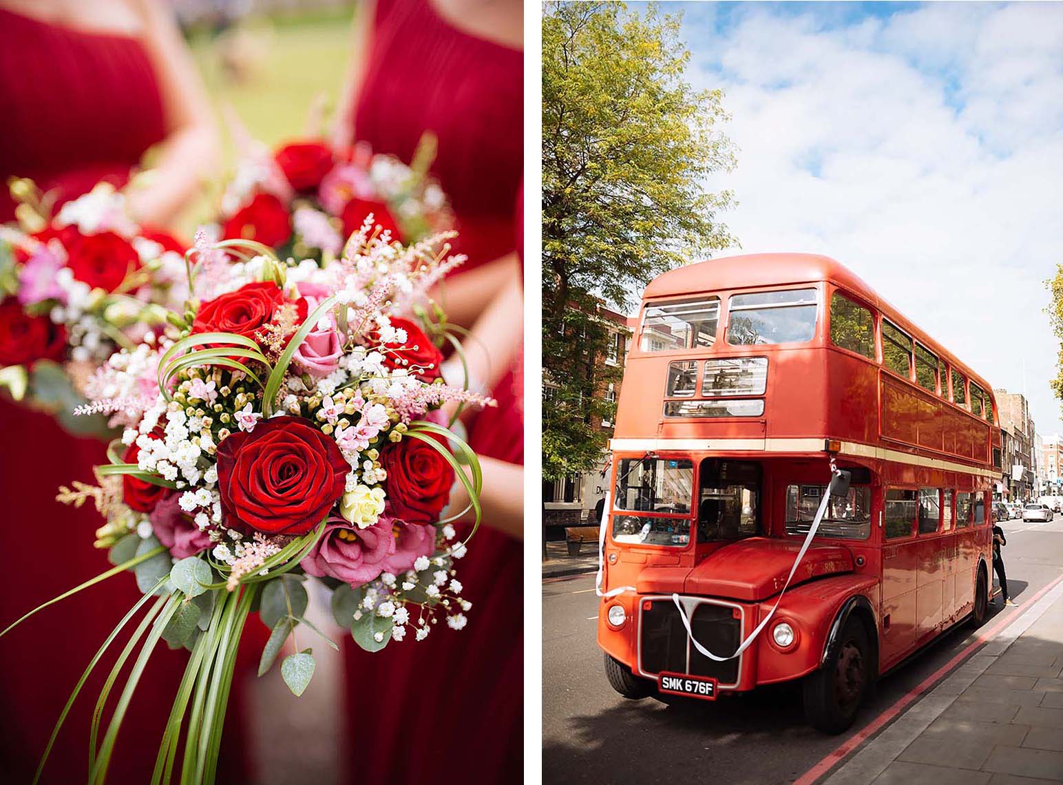 red-bus-london-flowers-transport-wedding-street-10